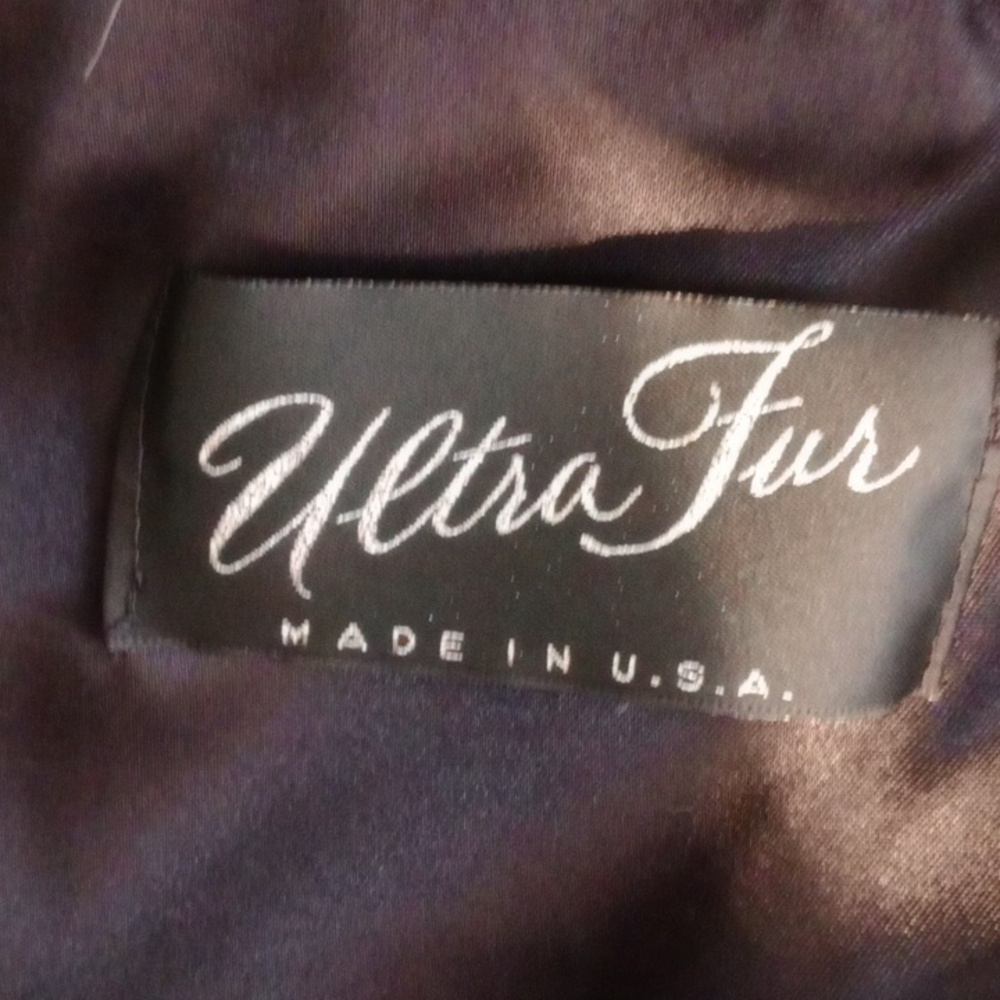 Ultra fur faux fur  grey wool coat size medium - Picture 5 of 11